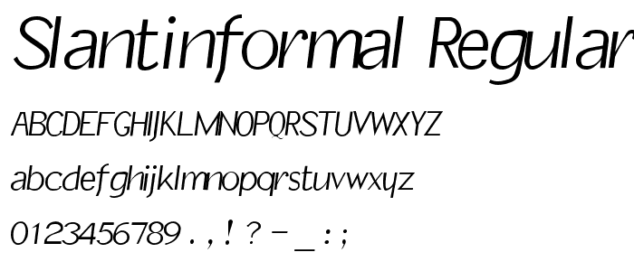SlantInformal Regular font